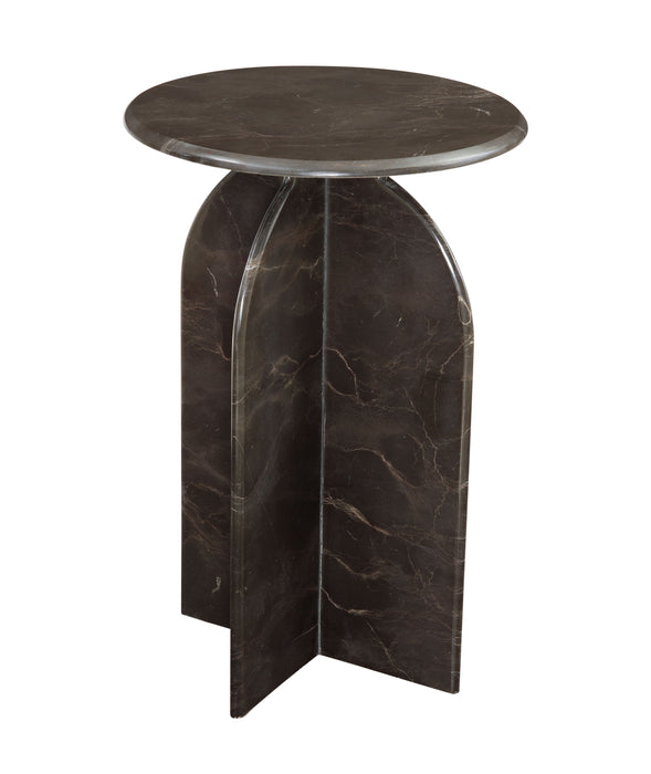 Abbey - Brown Accent Table - Dark Brown