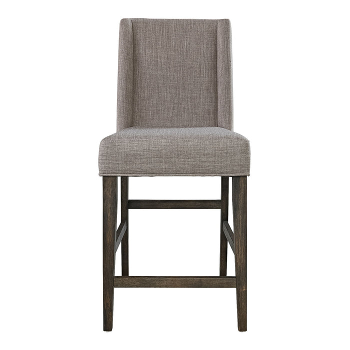 Double Bridge - Upholstered Counter Chair - Dark Brown