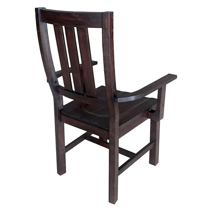Calandra - Slat Back Arm Chairs (Set of 2) - Vintage Java