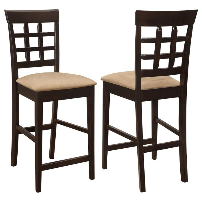 Gabriel - Upholstered Counter Height Stools (Set of 2) - Cappuccino and Beige - Wood