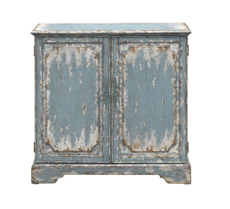 Cabot - Two Door Cabinet - Aged Blue / Cream