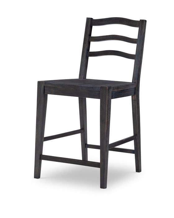 Halifax - Counter Height Ladder Back Chair (Set of 2) - Black