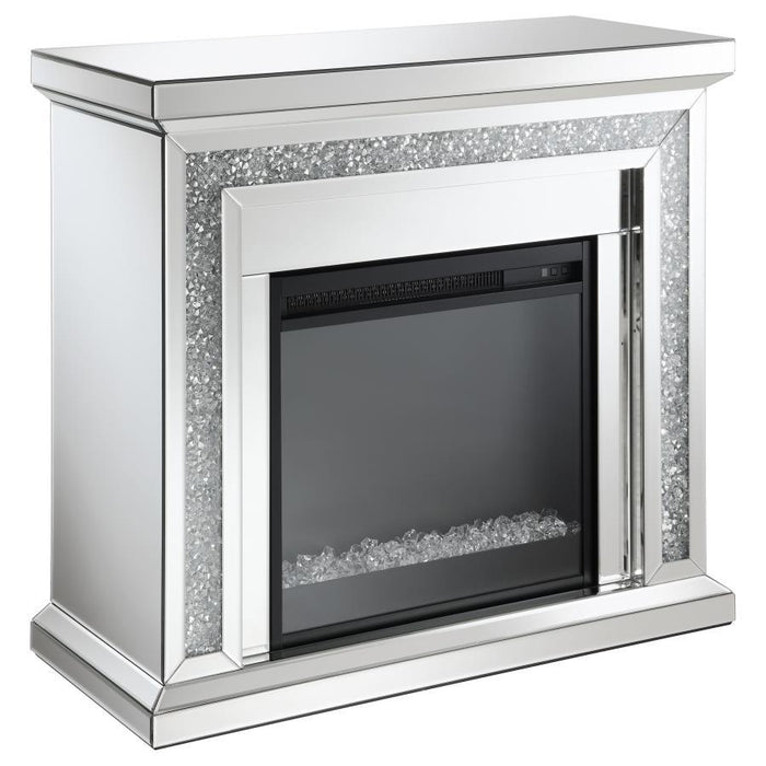 Lorelai - Rectangular Freestanding Fireplace - Mirror