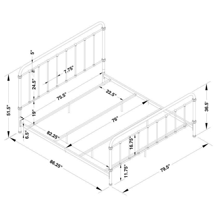 Livingston - Panel Metal Bed
