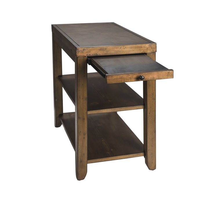 Mitchell - Chair Side Table - Dark Brown
