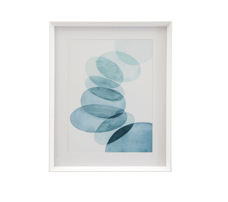 Blue Ascension I - Framed Print - White
