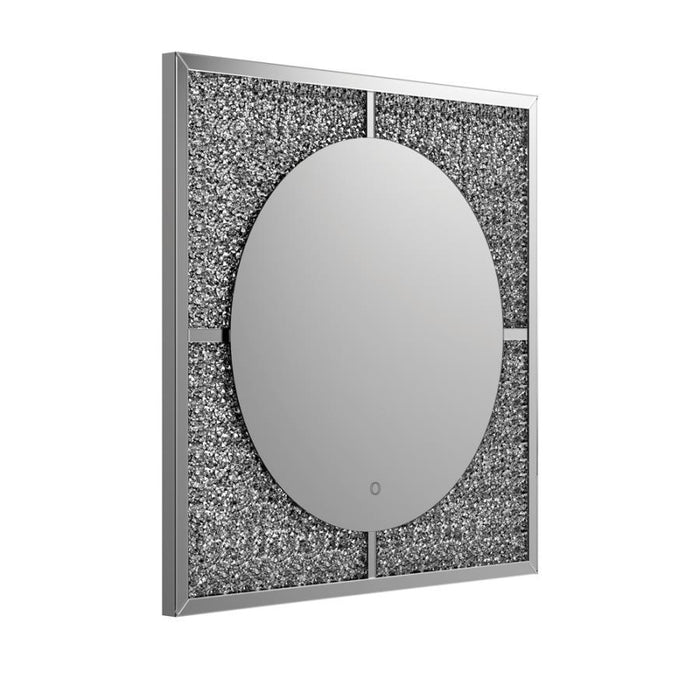 Theresa - Led Wall Mirror - Silver and Black