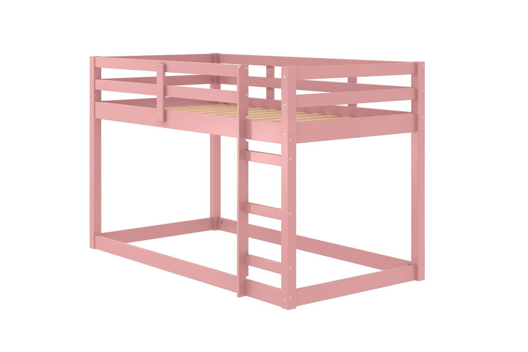 Gaston II - Twin Loft Bed - Pink Finish