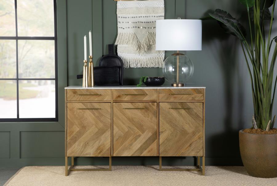 Keaton - Accent Cabinet With Geometric Patterrn