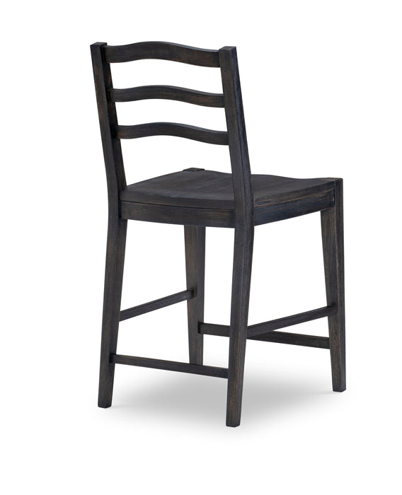 Halifax - Counter Height Ladder Back Chair (Set of 2) - Black