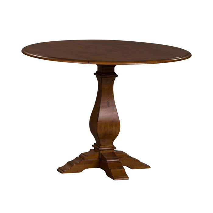 Creations - Round Drop Leaf Table - Dark Brown