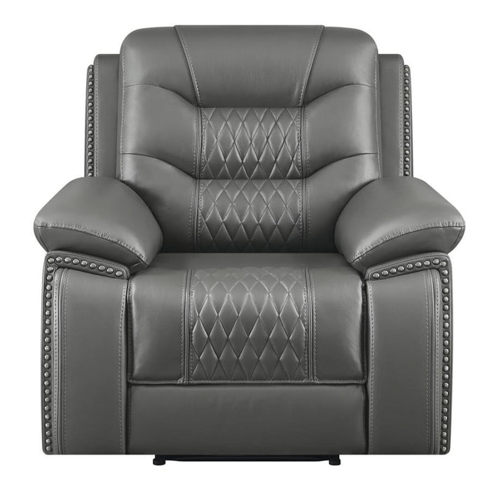Flamenco - Tufted Upholstered Power Recliner - Charcoal