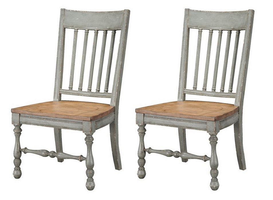 Weston - Dining Chairs (Set of 2) - Aged Blue Gray