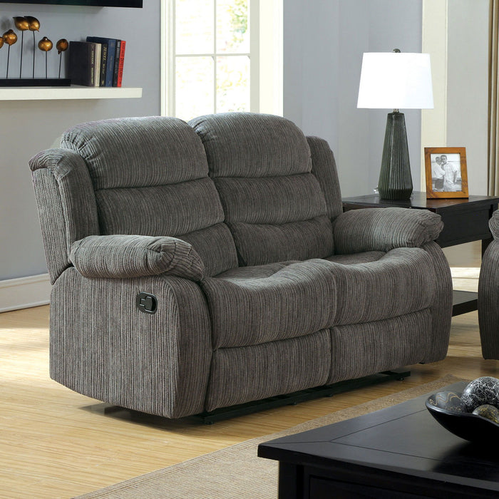 Millville - Loveseat With 2 Recliners - Gray