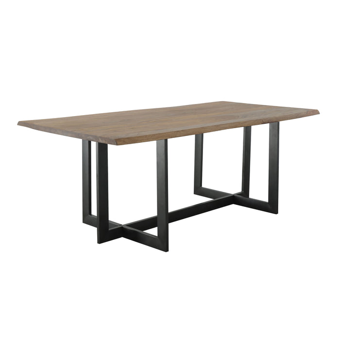 Brownstone Trace - Dining Table - Nut Brown / Gunmetal