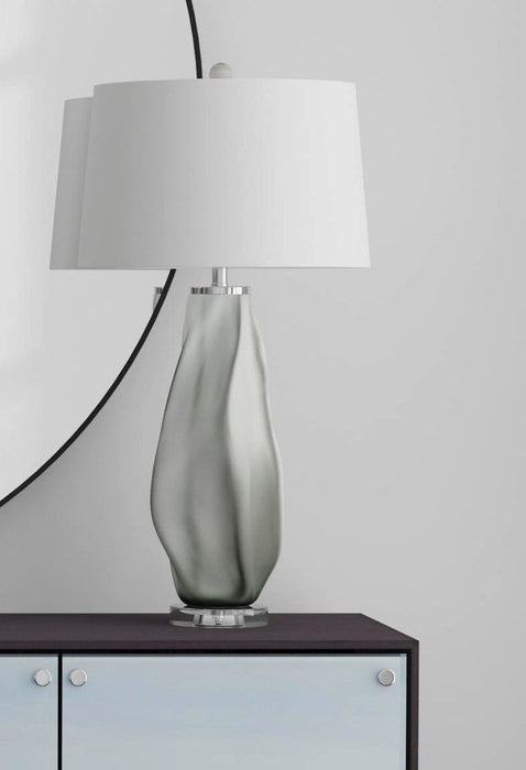 Gabon - Table Lamp - Pearl Silver