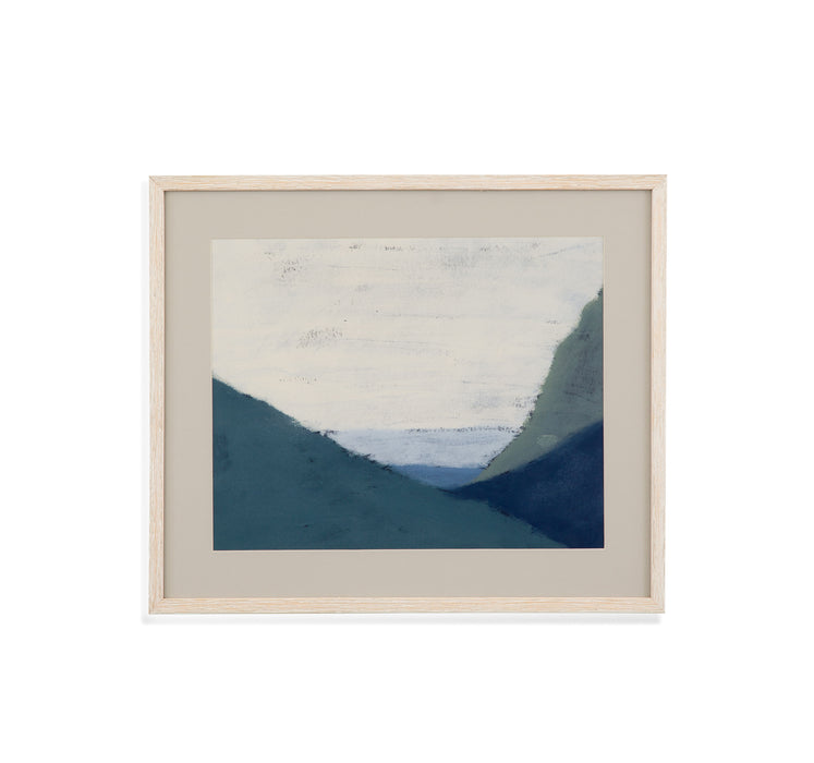 Muted Coast II - Framed Print - Blue