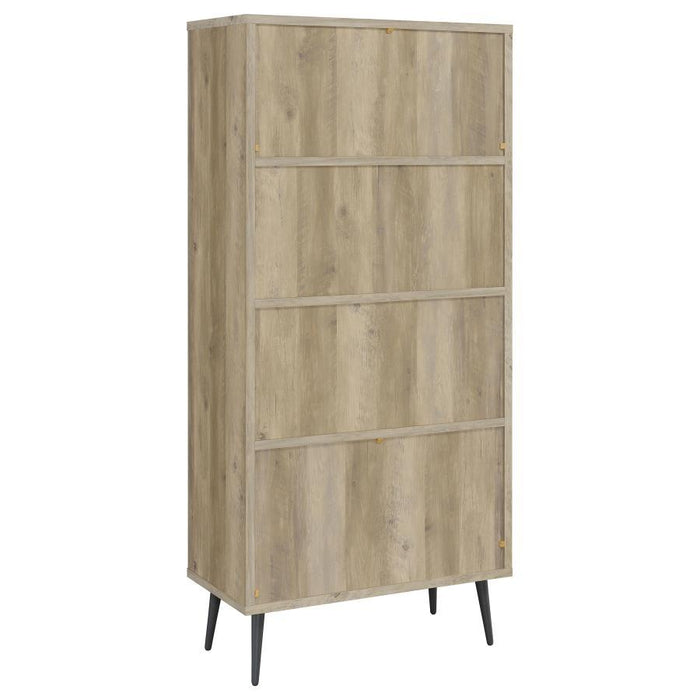 Maeve - 3-Shelf Engineered Wood Bookcase With Drawers - Antique Pine