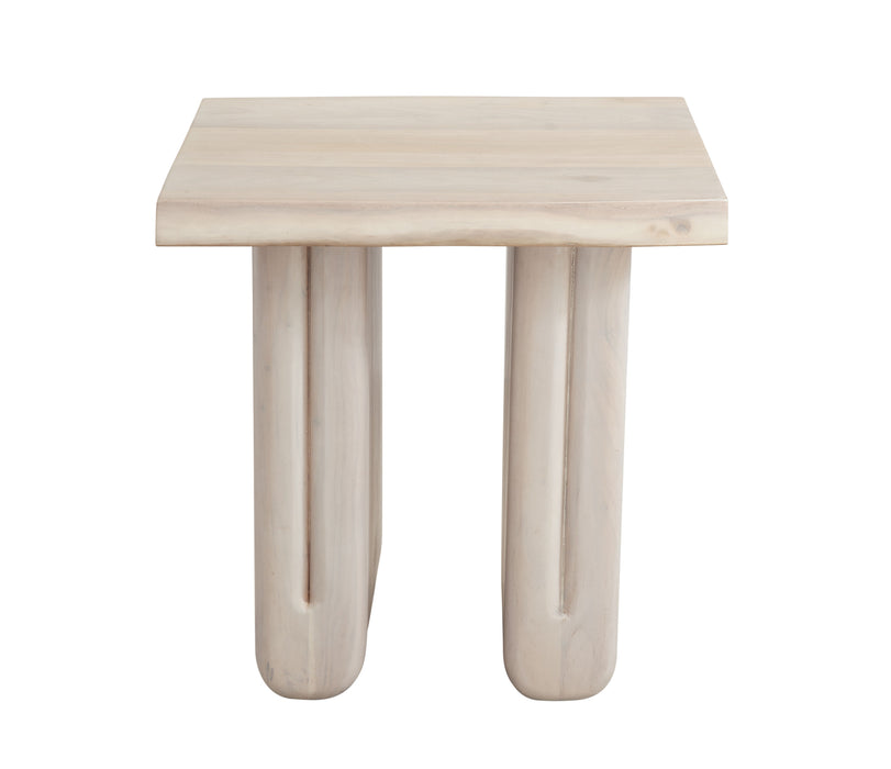 Nadia - Wood End Table - White