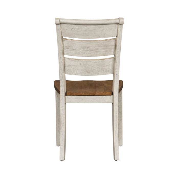 Farmhouse Reimagined - Ladder Back Side Chair - White