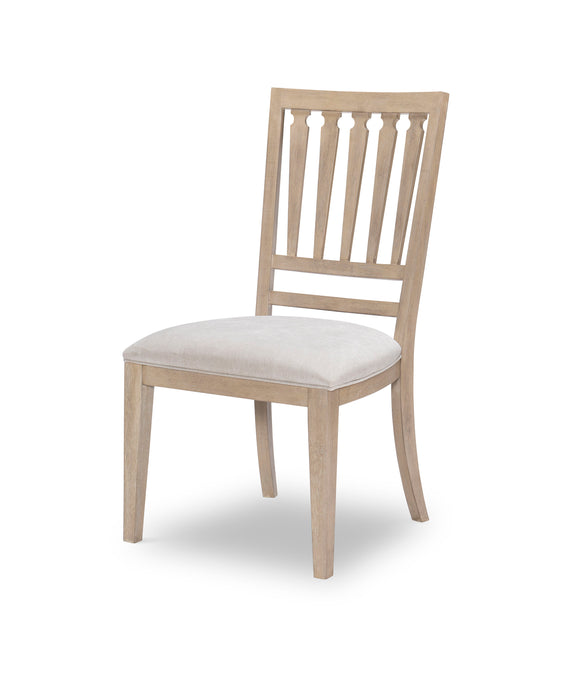 Edgewater Soft Sand - Slat Back Side Chair (Set of 2) - Light Brown