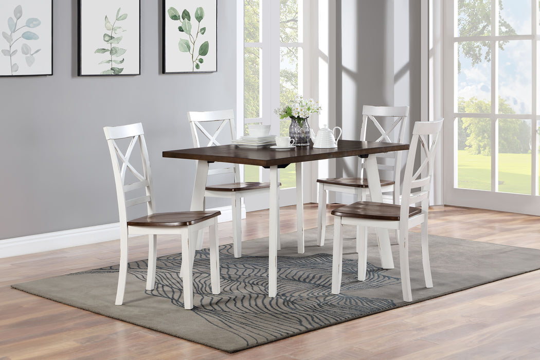Ivy Lane - 5 Piece Dining Set Table & 4 Chairs - Buttermilk
