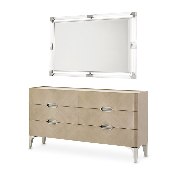 Penthouse - Dresser with Mirror - Ash Gray