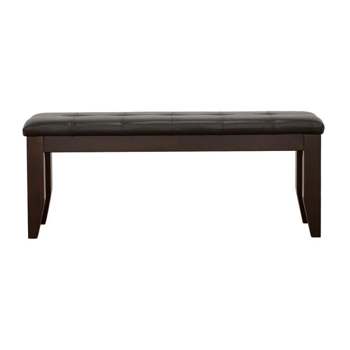 Dalila - Tufted Upholstered Dining Bench - Cappuccino and Black