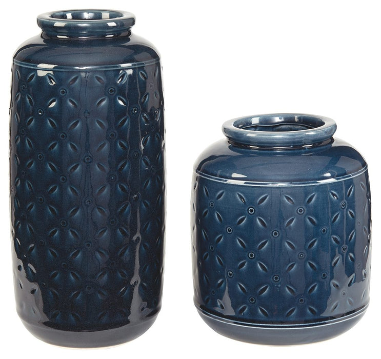 Marenda - Navy Blue - Vase Set (Set of 2)