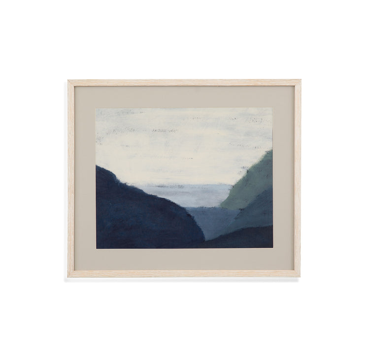 Muted Coast I - Framed Print - Blue