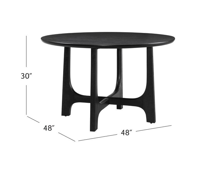 Dunnigan - Round Dining Table - Black