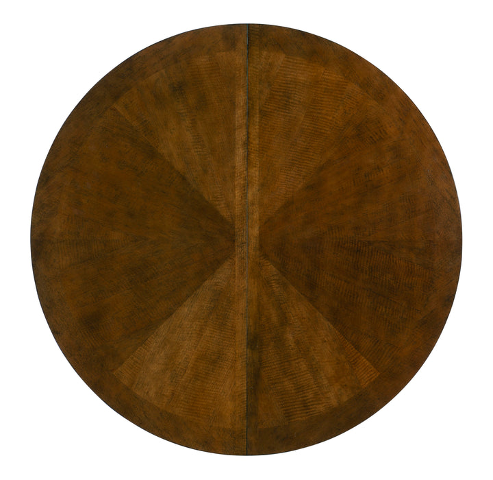 Highland - Round To Oval Pedestal Table - Dark Brown