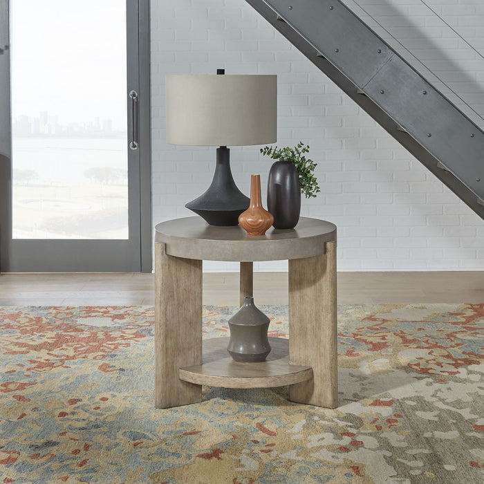 Affinity - Round End Table - Light Brown