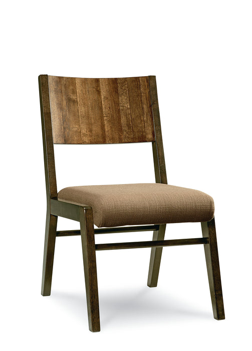 Kateri - Wood Back Upholstered Side Chair (Set of 2) - Dark Brown