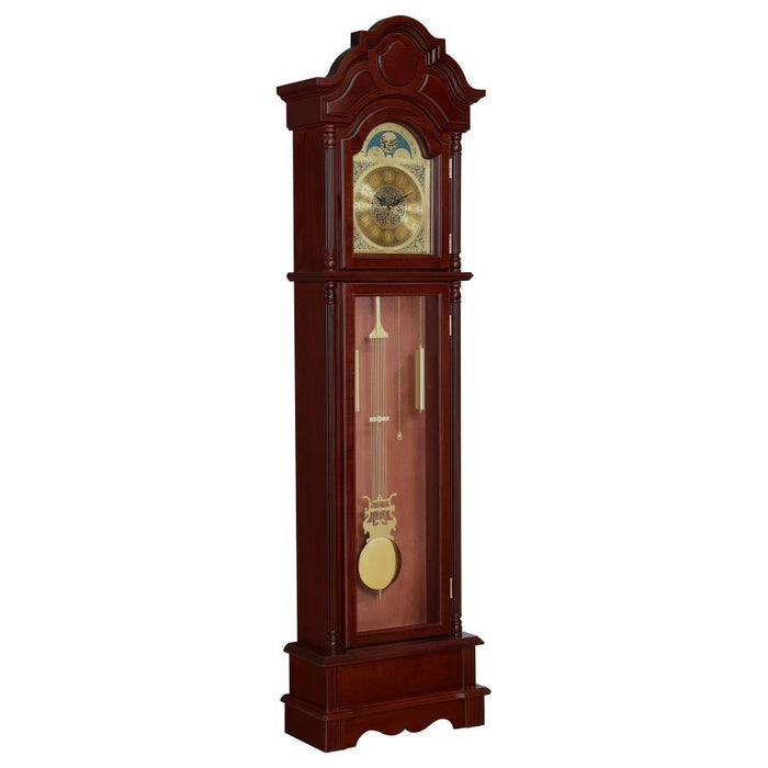 Diggory - Grandfather Clock - Brown Red and Clear